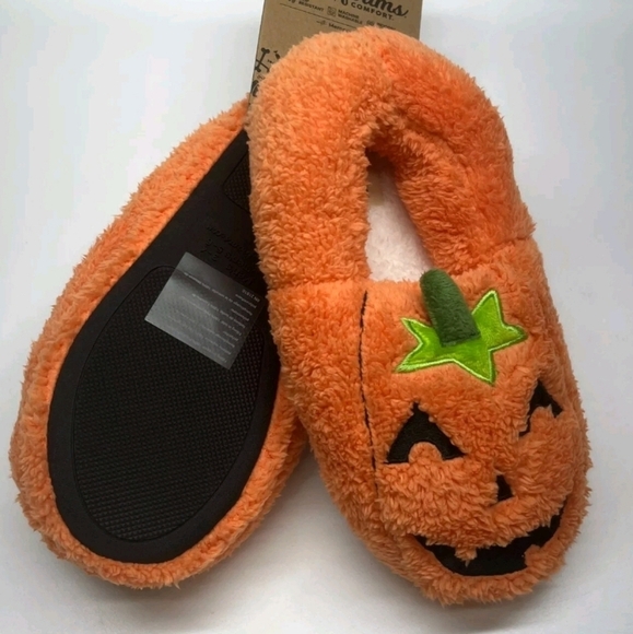 New DearfoamJack O Lantern  Face Plush Slippers Unisex W11-12 M9-10 Oran… - Picture 16 of 16